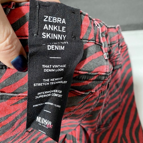 Hudson Red Zebra Girls Jeans - Picture 5 of 7